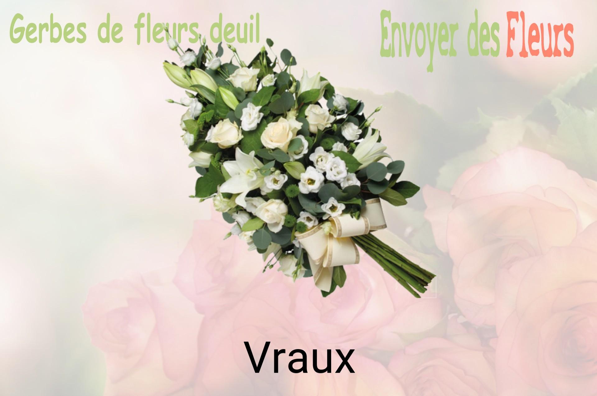 Gerbe de fleurs de deuil livrée à Vraux